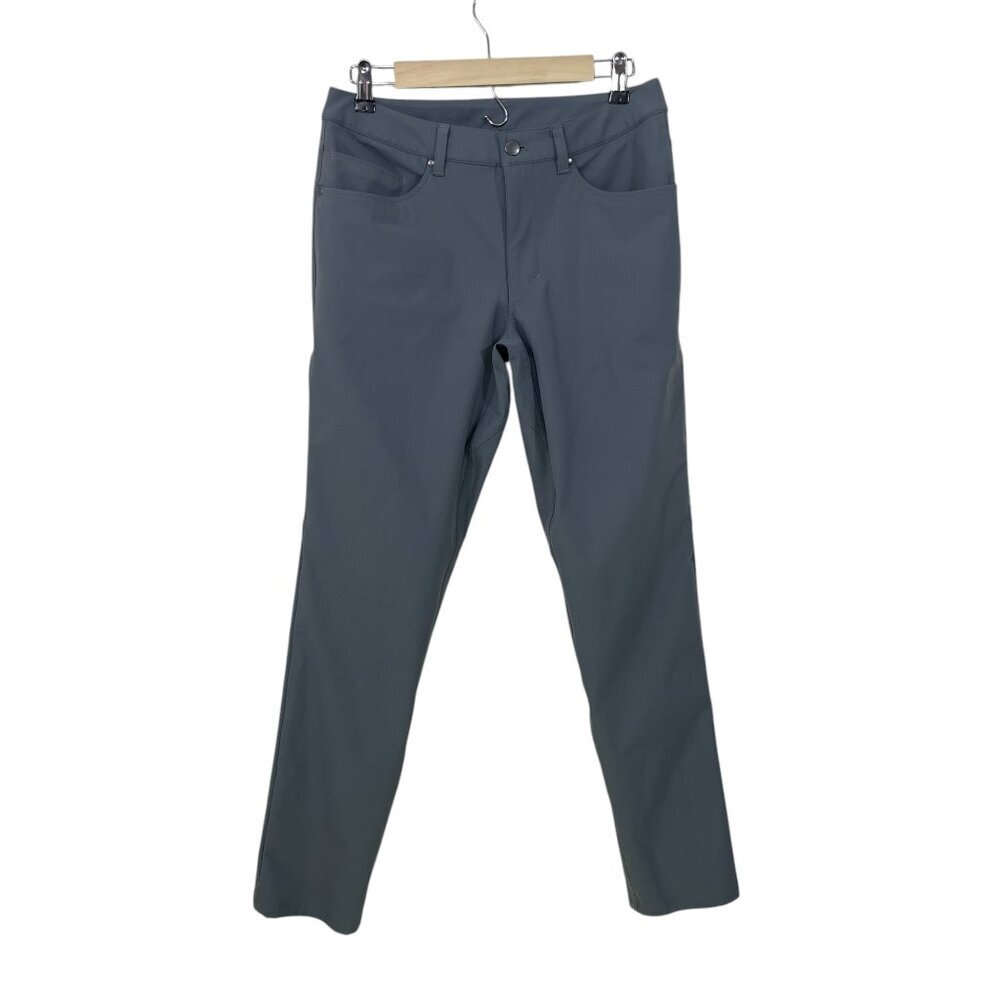 Lululemon ABC Classic Fit Pant Men 30x 31 Gray Warpstreme Stretch Chino Golf